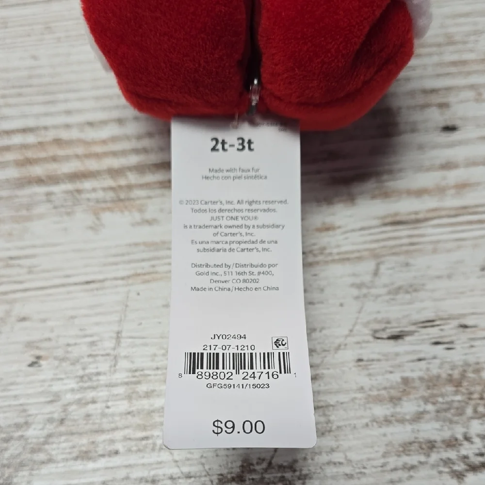 Carter's Red Santa Slipper for Kids